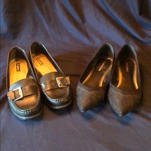 2 Pair 11 W Lane Bryant & Thom McAn Black Flats